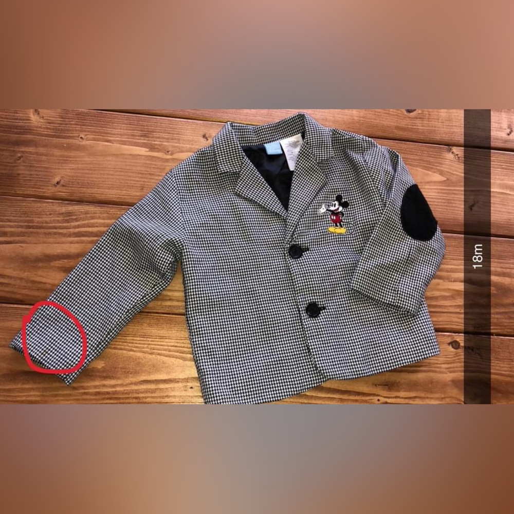 Disney Mickey Blazer Sports Coat Jacket 18m VGUC with a small stain